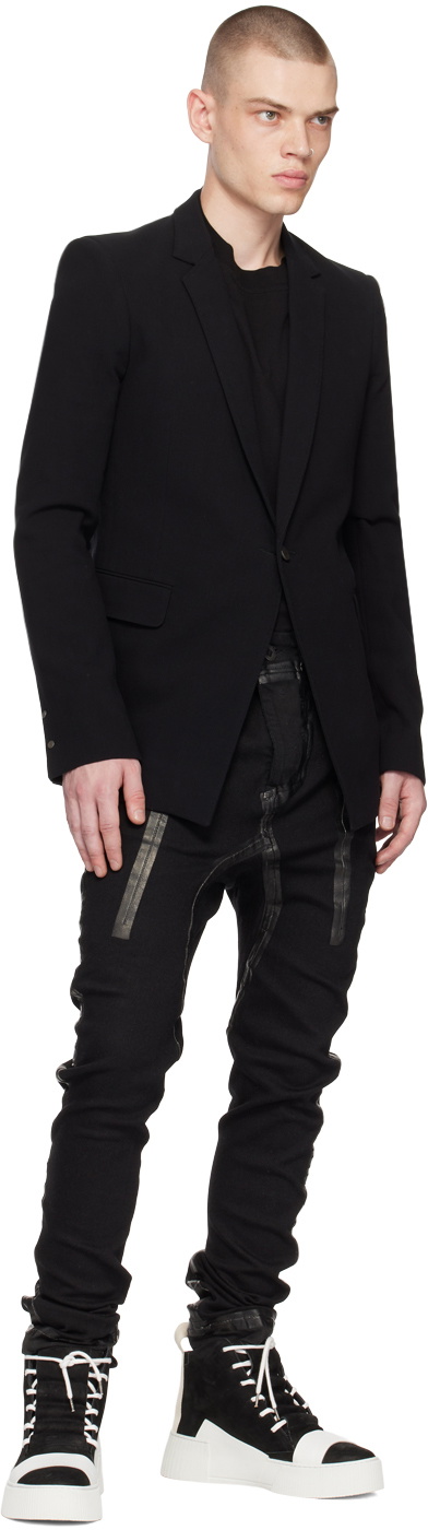 Boris Bidjan Saberi Black Notched Lapel Blazer