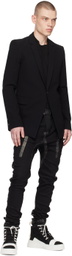 Boris Bidjan Saberi Black Notched Lapel Blazer