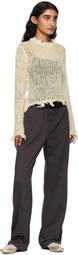 OPEN YY Gray Lace Up Lounge Pants