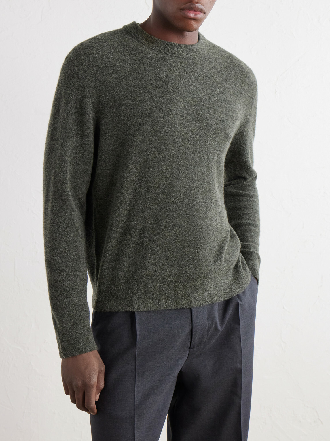 NN07 - Gavin 60073 Wool-Blend Bouclé Sweater - Green