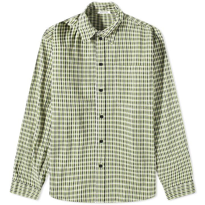 Photo: Wood Wood Men's Aster Flannel Shirt in Pine Green