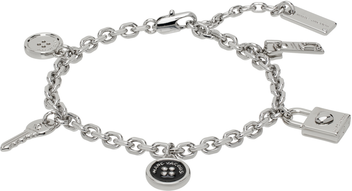 Marc Jacobs Silver 'Cats Out of the Bag' Charm Bracelet Marc