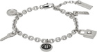 Marc Jacobs Silver Button Charm Bracelet
