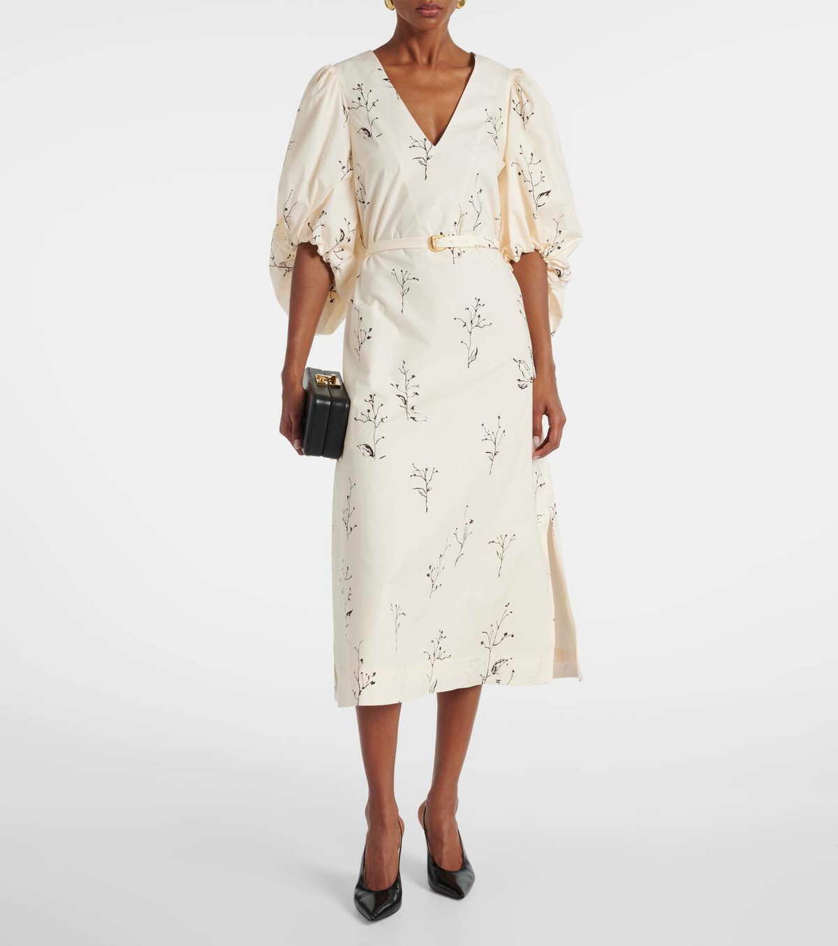 Altuzarra Corrie belted floral cotton midi dress