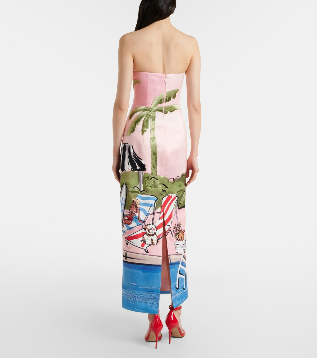 Leo Lin Ava beaded printed corset dress