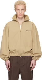 Fear of God ESSENTIALS Beige Signature Full Zip Track Jacket