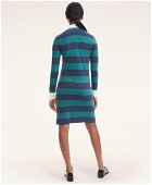 Brooks Brothers Women's Cotton Pique Rugby Stripe Dress | Teal