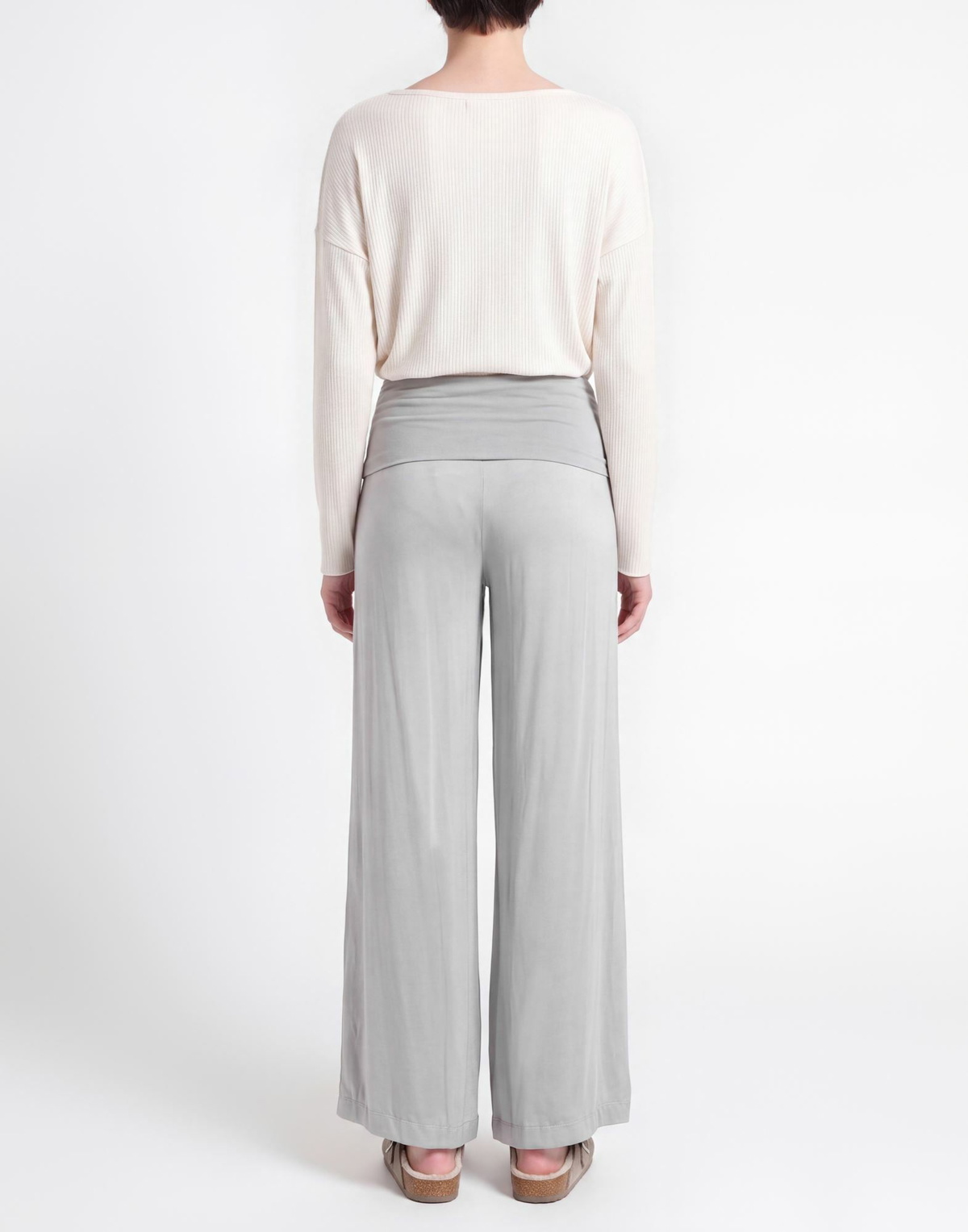 Manila Grace Womens Pants Light in Grey