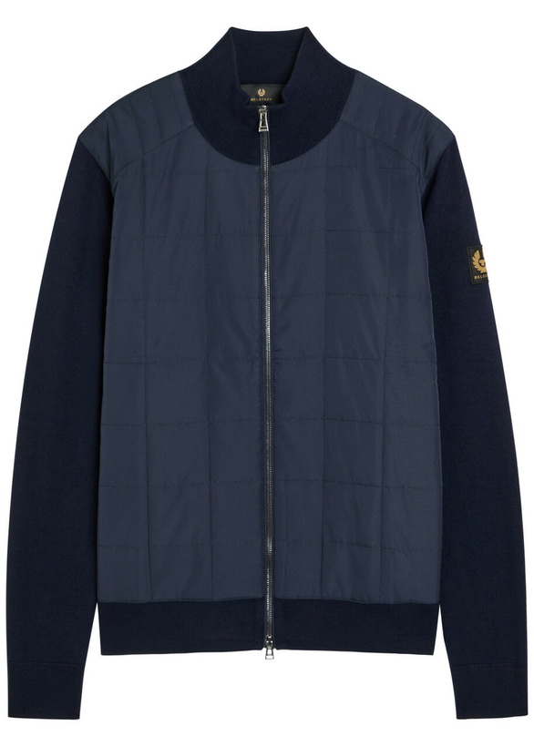 Photo: Belstaff Kelbrook Padded Shell and Wool Cardigan Navy