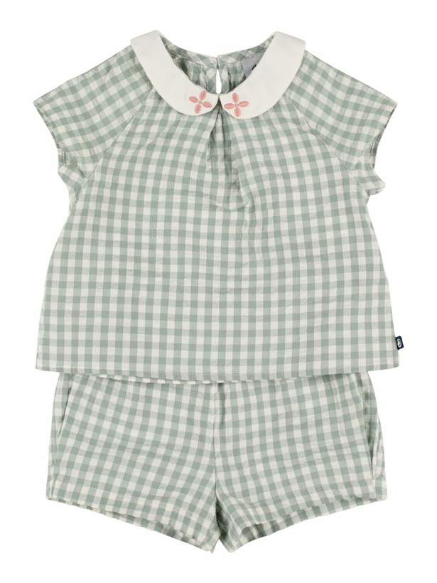 Photo: PETIT BATEAU Cotton Poplin Shirt & Shorts