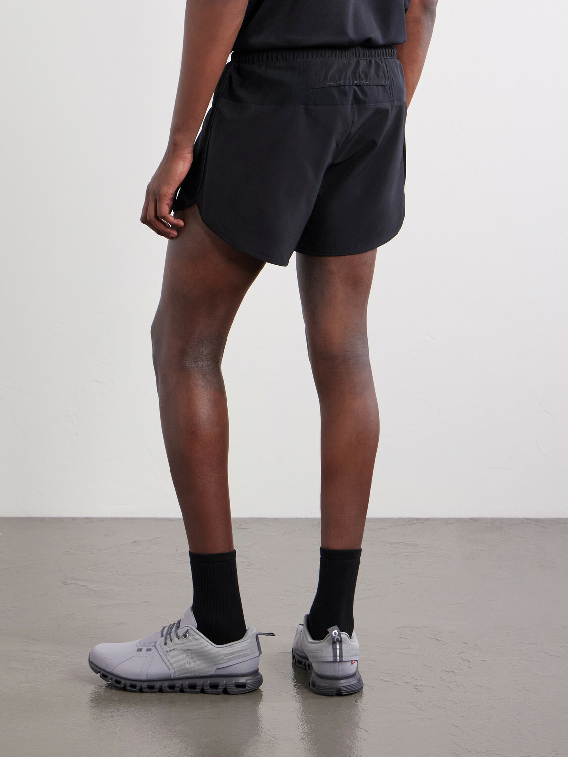 DISTRICT VISION - Straight-Leg Logo-Print 5" Stretch-Jersey Running Shorts - Black