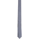 Etro Navy and White Checkered Tie