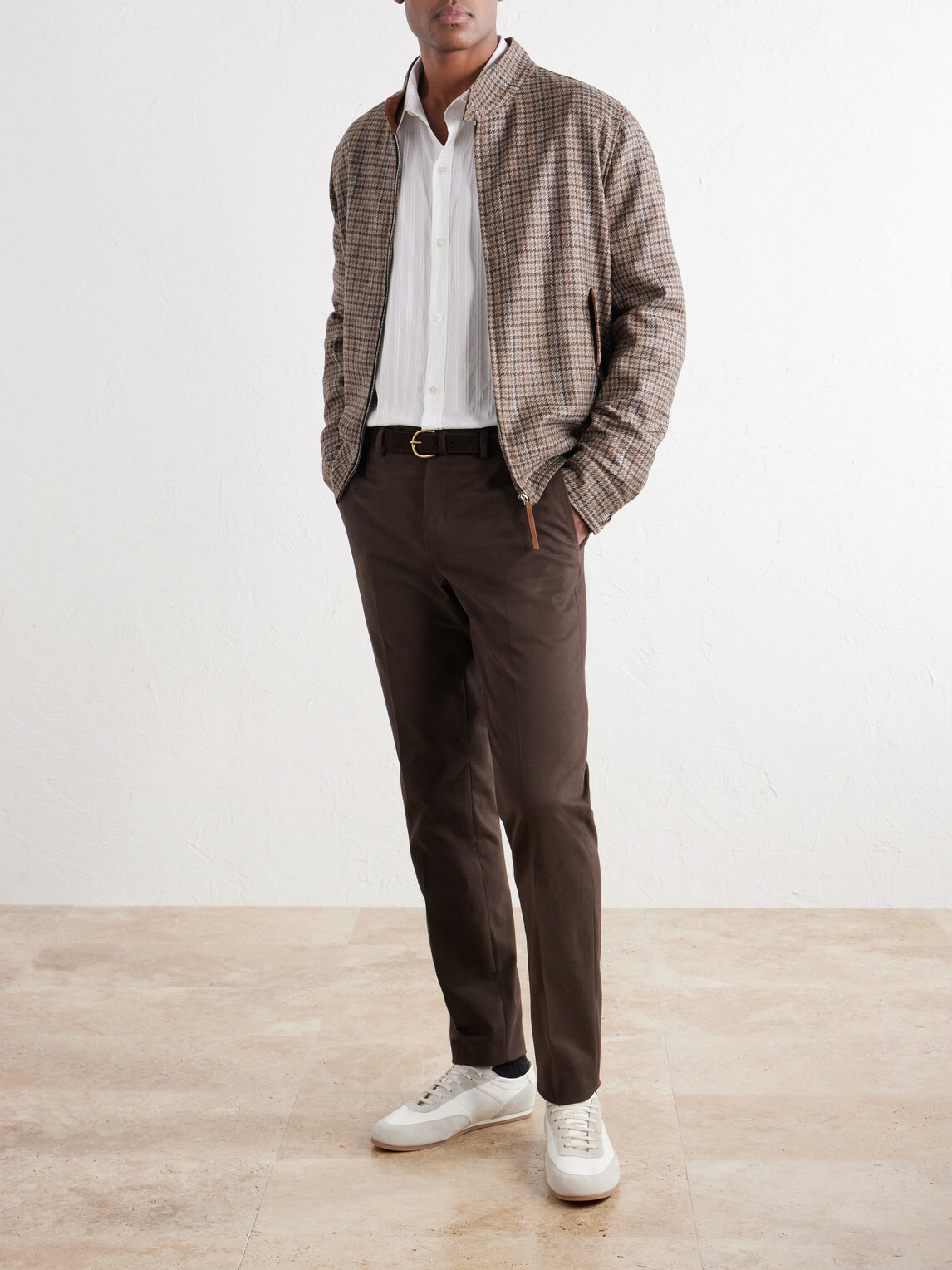 Slowear - Incotex Tapered Cotton-Blend Twill Trousers - Brown