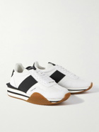 TOM FORD - James Rubber-Trimmed Leather and Suede Sneakers - White