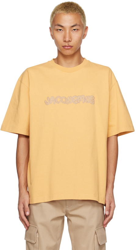 Photo: Jacquemus Yellow 'Le T-Shirt Raphia' T-Shirt