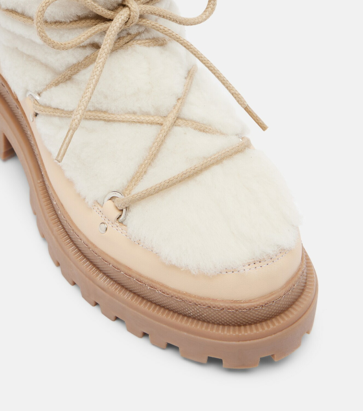 Yves Salomon Shearling and leather ankle boots