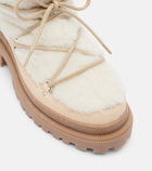 Yves Salomon Shearling and leather ankle boots