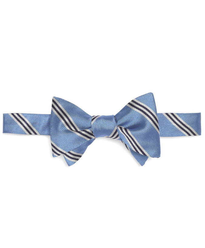 Photo: Brooks Brothers Men's Mini Stripe Bow Tie | Light Blue