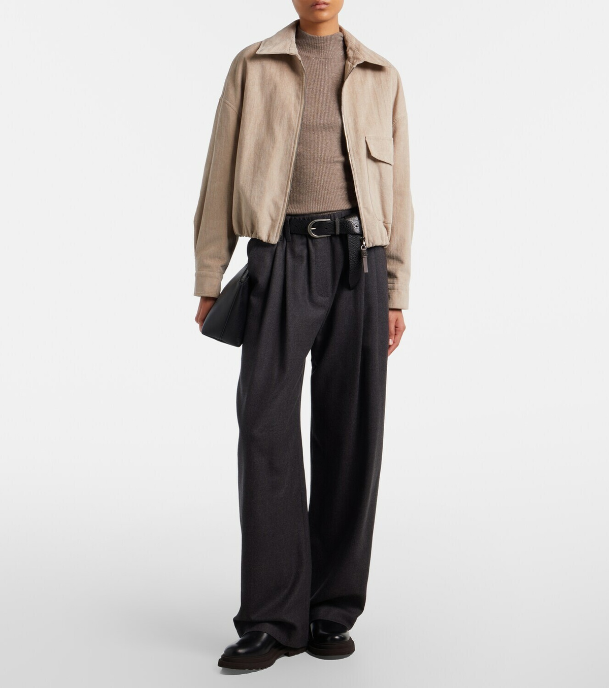 Brunello Cucinelli Monili virgin wool wide-leg pants