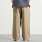 BEAMS Men's New Wide Pleated Chino in Beige