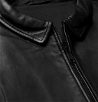Saturdays NYC - Logo-Appliquéd Leather Harrington Jacket - Black
