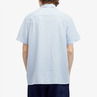 YMC Men's Malick Vacation Shirt in Blue/Ecru