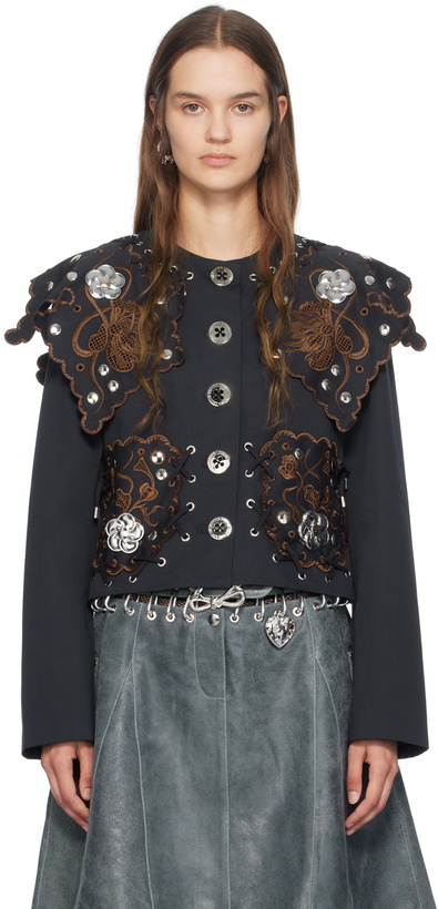 Photo: Chopova Lowena Navy Pookie Jacket