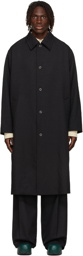 Jil Sander Black Twill Coat