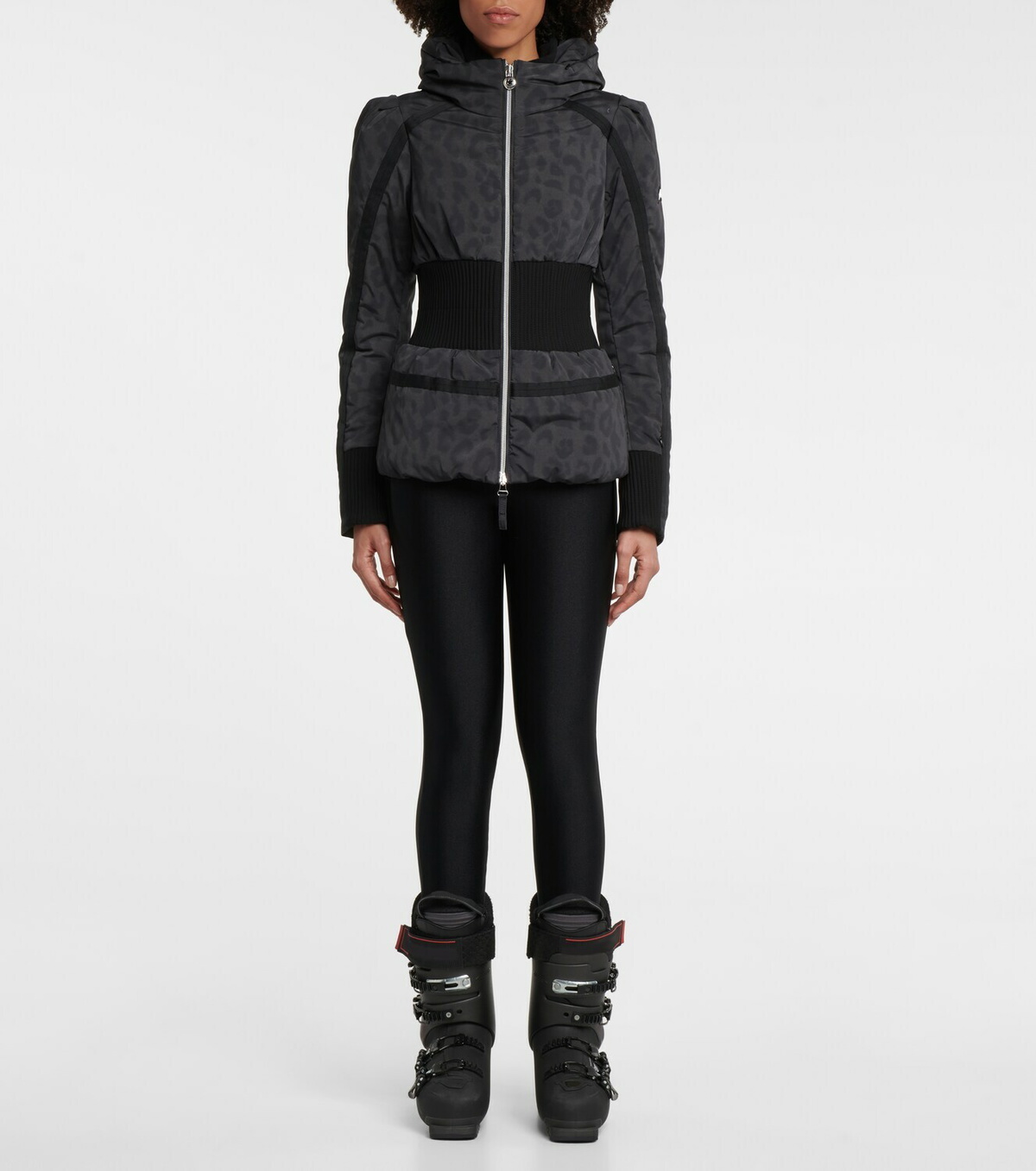 Jet Set Raffaella leopard-print ski jacket