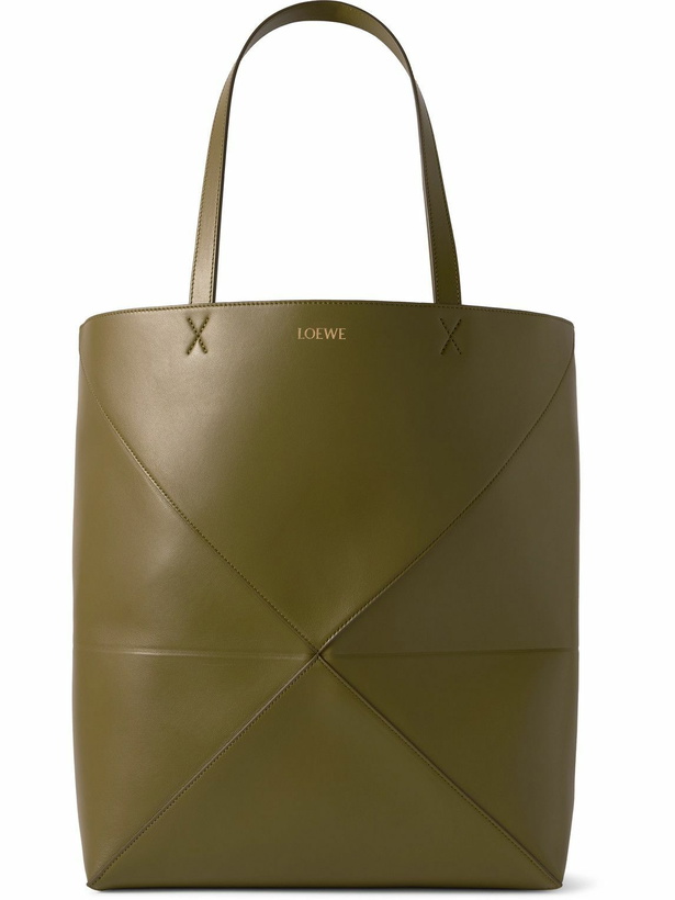 Photo: LOEWE - Puzzle Fold Large Panelled Leather Tote Bag