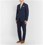 Ermenegildo Zegna - Indigo Slim-Fit Unstructured Garment-Dyed Cotton Suit Jacket - Men - Blue