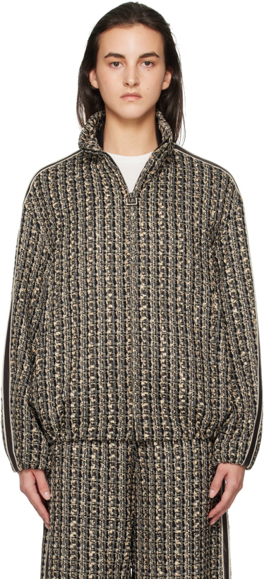 Photo: WOOYOUNGMI Gray & Black Tweed Banding Jacket