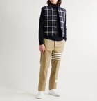 Thom Browne - Slim-Fit Quilted Prince of Wales Checked Wool-Tweed Down Gilet - Blue