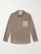 Maison Margiela - Camp-Collar Distressed Checked Cotton-Poplin Shirt - Neutrals
