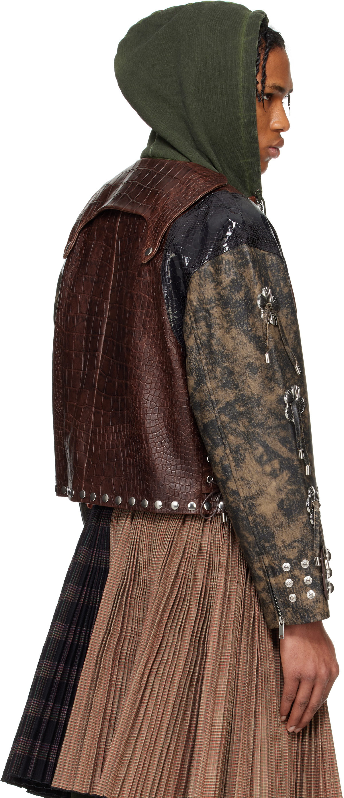 Chopova Lowena Brown Afterclap Leather Jacket Chopova Lowena