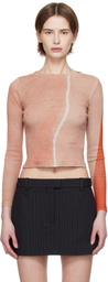 Eckhaus Latta Orange Lapped Baby Crewneck T-shirt