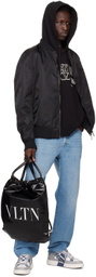 Valentino Garavani Black 'VLTN' Drawstring Backpack