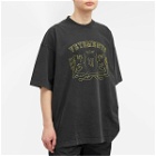 Vetements Men's Royal Logo T-Shirt in Black/Yellow