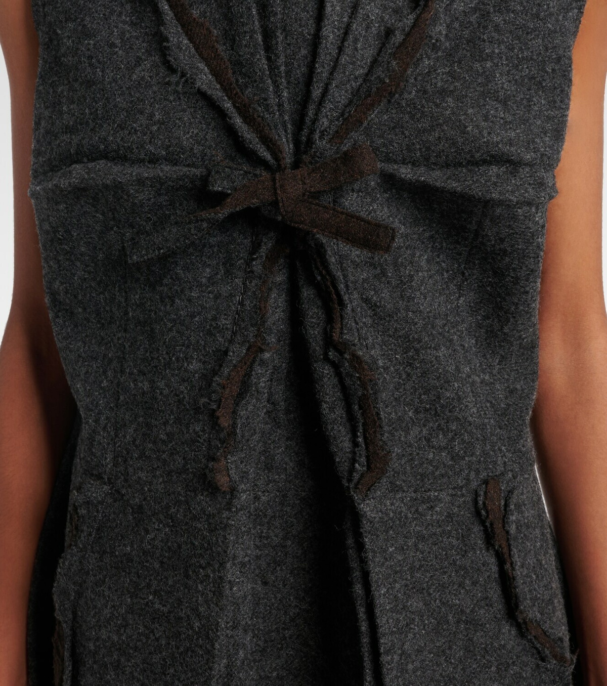 Prada Ruffled wool minidress