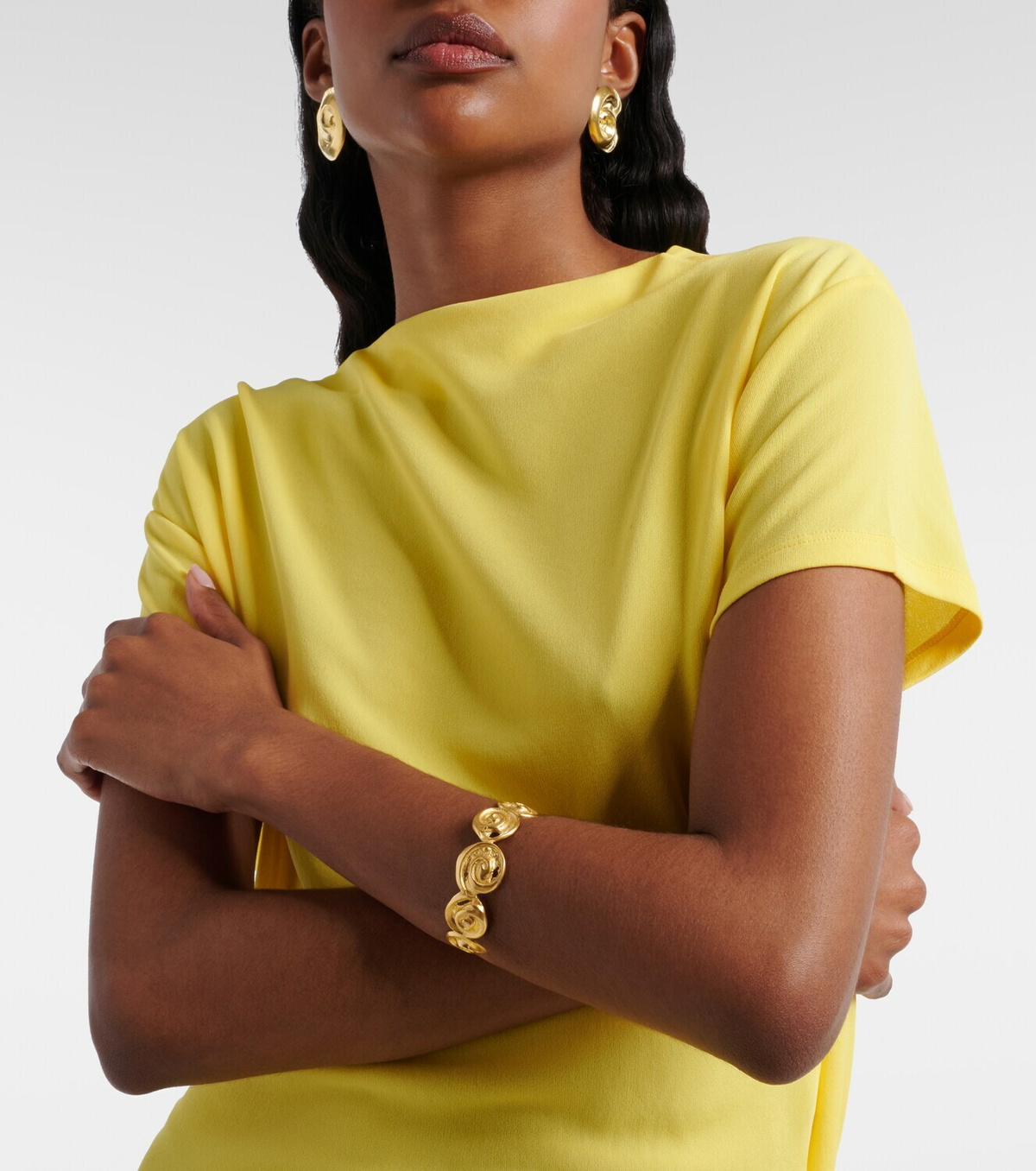 Ysso Cote 24kt gold-plated cuff bracelet