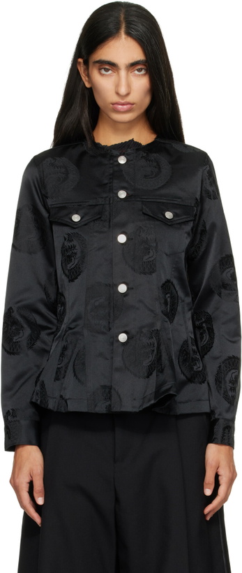 Photo: Comme des Garçons Comme des Garçons Black Jacquard Jacket