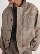 Kartik Research - Moni Padded Wool and Silk-Blend Blouson Jacket - Brown