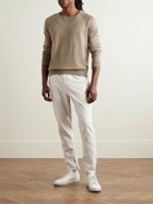 Onia - Traveller Tapered Cotton-Blend Trousers - Neutrals