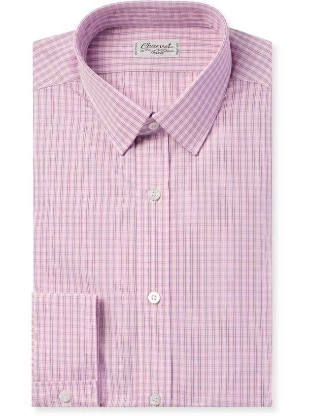Photo: Charvet - Checked Cotton Shirt - Pink