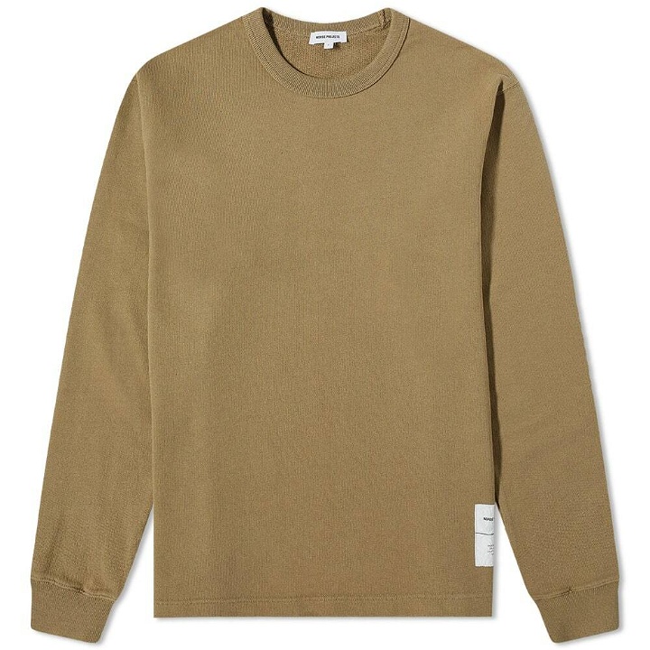 Photo: Norse Projects Men's Fraser Tab Series Crew Sweat in Utility Khaki