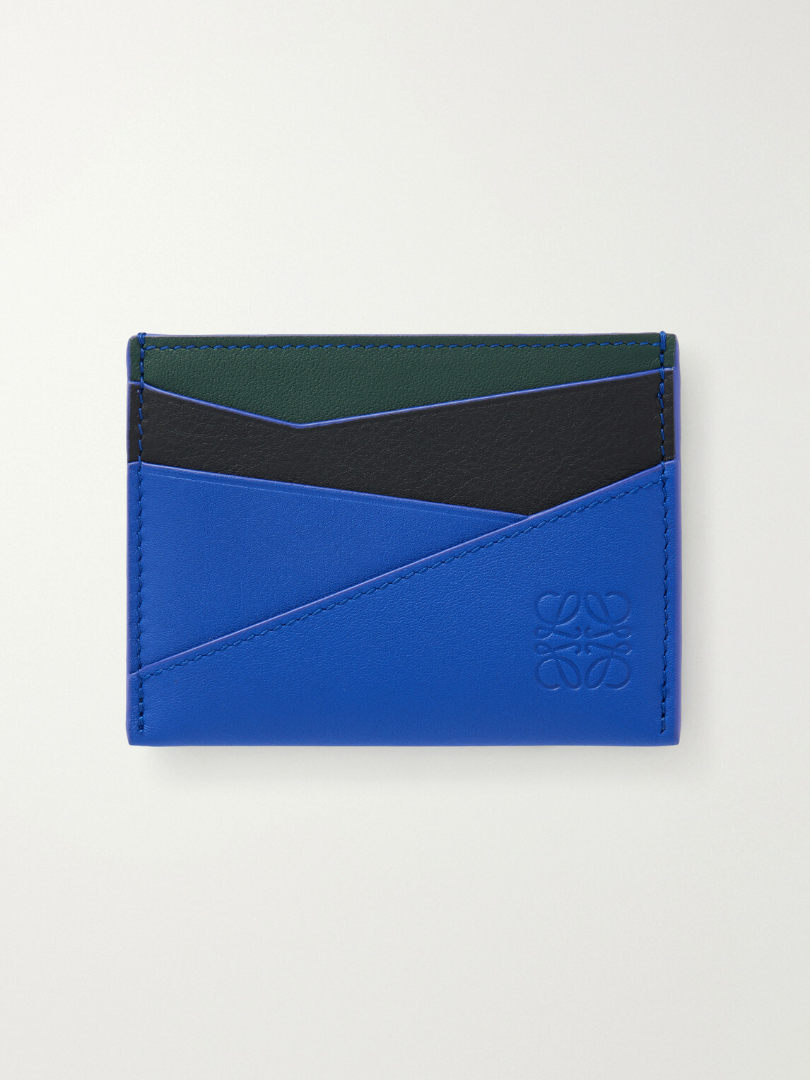 LOEWE - Puzzle Edge Anagram-Embossed Leather Cardholder - Black