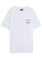 Club 1984 Welcome To Vegas Printed Cotton T-shirt White