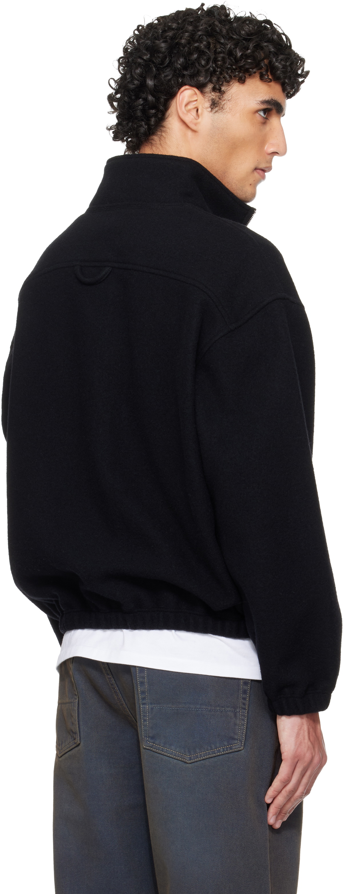 Rier Black Fleece Sweater
