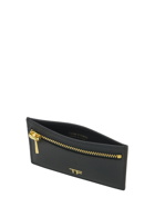 TOM FORD - Tf Leather Card Holder W/zipped Pocket