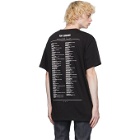 Raf Simons Black Tour T-Shirt